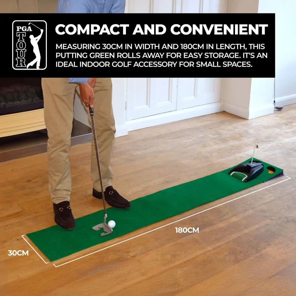 PGA TOUR 6ft (1.8m) Automatic Ball Return Putting Mat