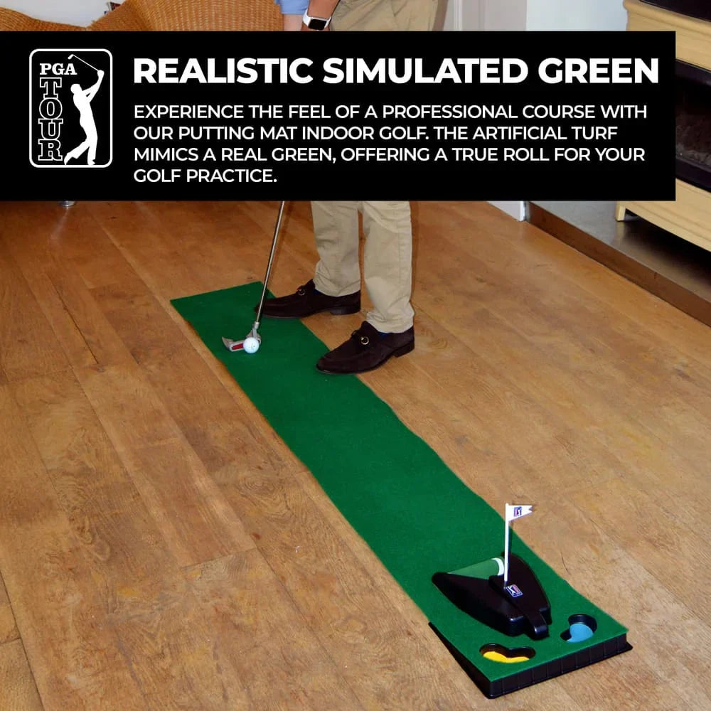 PGA TOUR 6ft (1.8m) Automatic Ball Return Putting Mat