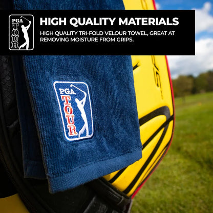PGA TOUR Golf Towel and Brush Set