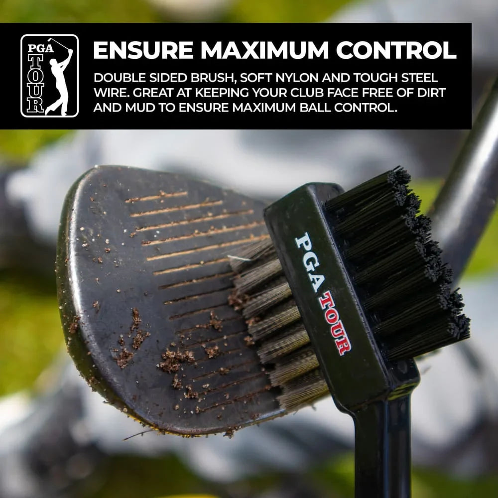 PGA TOUR Golf Towel and Brush Set