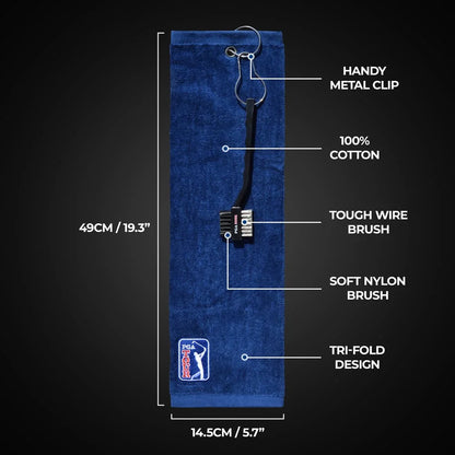 PGA TOUR Golf Towel and Brush Set
