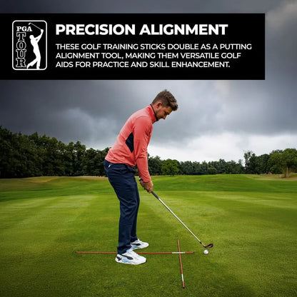 PGA TOUR Pro Alignment Sticks Golf Aid