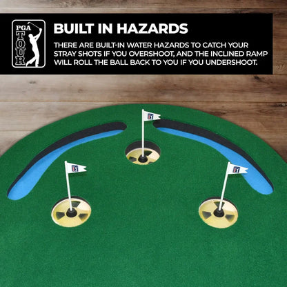 PGA TOUR Three Hole Putting Mat (3x9 ft)