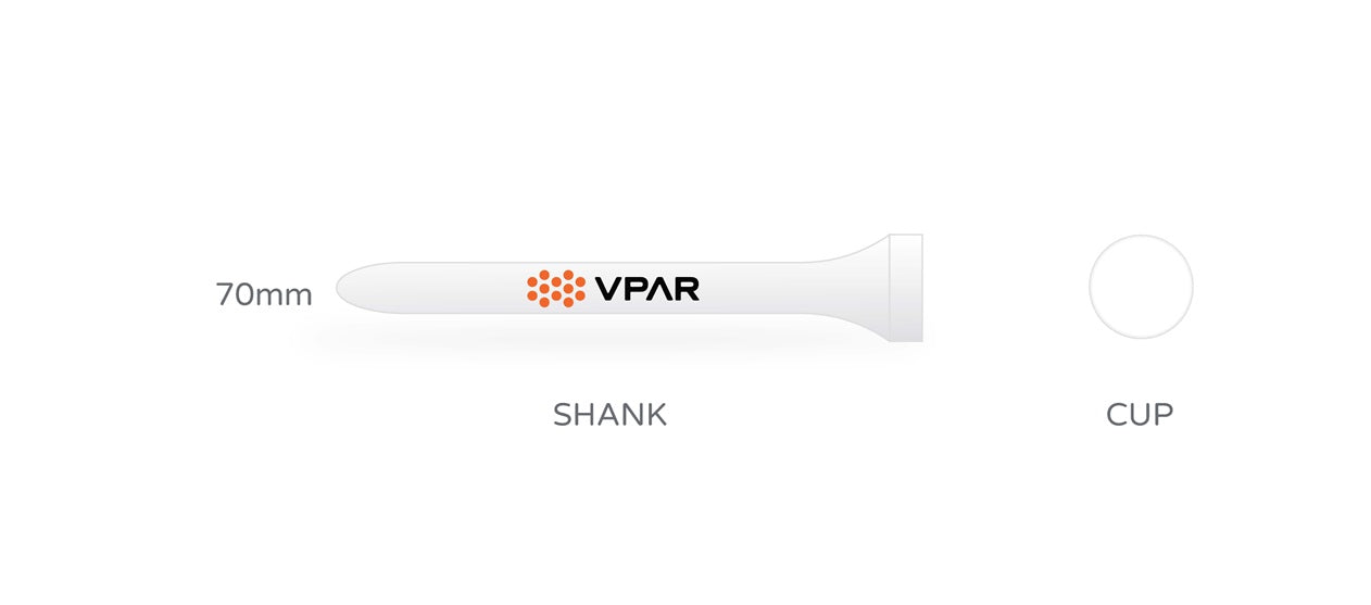 VPAR Branded Wooden Tees - Pack of 50 Tees (70mm)