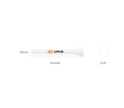 VPAR Branded Wooden Tees - Pack of 50 Tees (70mm)